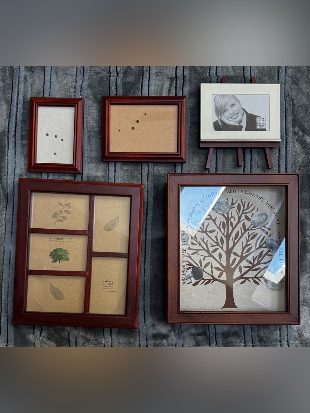 Wooden Gallery Wall Photo Frame Set in Rich Brown